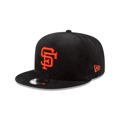 Black San Francisco Giants Hat - New Era MLB Corduroy 9FIFTY Snapback Caps USA5147062